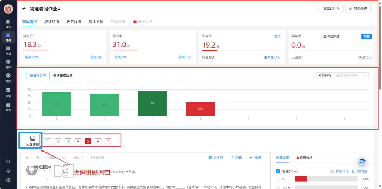 得分率柱状图